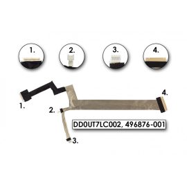   HP HDX X18, Pavilion DV8t-1000 sorozathoz gyári új LCD kijelző kábel (DD0UT7LC002)