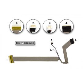   HP Compaq 8710p, 8710w használt LCD kijelző kábel (DC02000CG00)