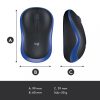 Logitech m185 USB kék-fekete optikai vezeték nélküli egér (910-002239)