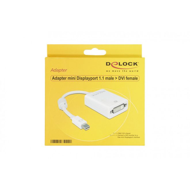 Delock Mini Displayport 1.1 (apa) - DVI 24+5 port (anya) átalakító kábel (65129)