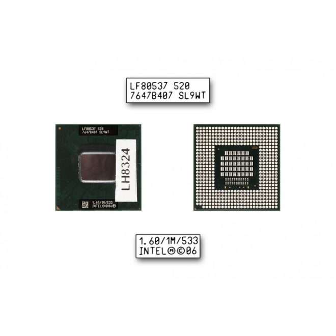 Intel Celeron M520 1600MHz használt CPU (SL9WT, SL9WN)