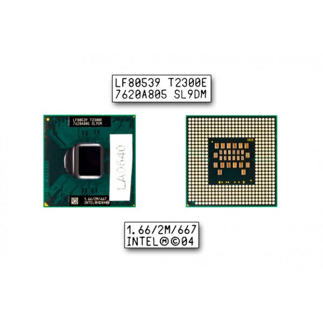Intel Core Duo T2300E 1660MHz használt CPU (SL9DM)