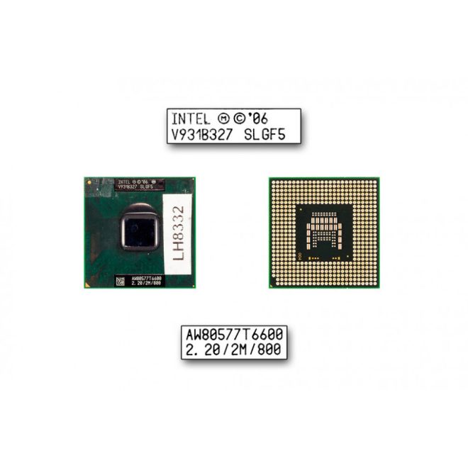 Intel Core 2 Duo T6600 2200MHz használt CPU (SLGF5)