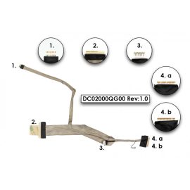   Dell Vostro 1310, 1320 gyári új LCD kijelző és webkamera kábel (DC02000QG00)