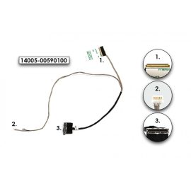   Asus K46CA, S46CB, K46CM (S405C) gyári új LCD kijelző kábel (14005-00590000, 14005-00590100)
