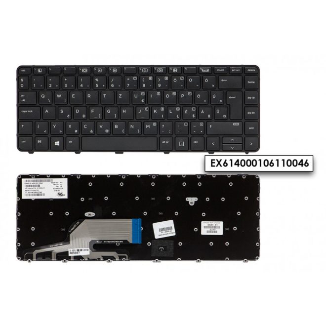 HP ProBook 430 G3, 440 G3 gyári új magyar keretes billentyűzet (826367-211, 906764-211)