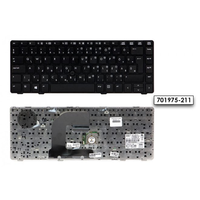 HP EliteBook 8460p fekete magyar Laptop billentyűzet