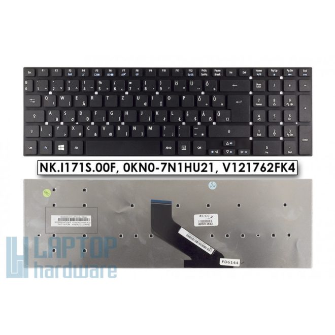 Acer Travelmate P256-MG fekete magyar Laptop billentyűzet