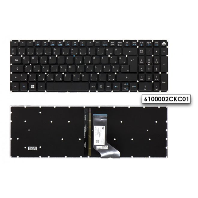 Acer Aspire VN7-572 fekete magyar Laptop billentyűzet