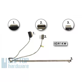   Dell Inspiron 15R (5521), 15 (3521), M531R (5535) touchscreen nélküli használt (WXGAHD) LCD kábel (0DR1KW, DR1KW)