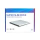 9,5mm Slim ODD (CD/DVD) meghajtóhoz szürke fém külső ház (átalakító: SATA/USB(3.0))