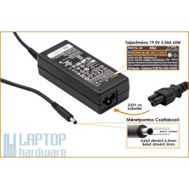   Dell Inspiron 3451 19,5V 3,34A 65W-os használt Laptop töltő