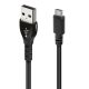 USB - MicroUSB 1,8m összekötő kábel, Fekete (11.02.8752-10)