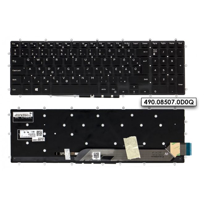 Dell Inspiron 7567 fekete magyar Laptop billentyűzet