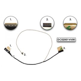   HP 250 G3, 15-R, 15-G sorozatú gyári új LCD kijelző kábel (DC02001VU00, 749646-001)