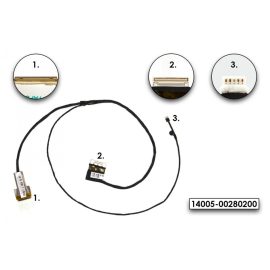   Asus N56DP, N56VM gyári új LCD kábel (FullHD kijelzőkhöz) (14005-00280200)