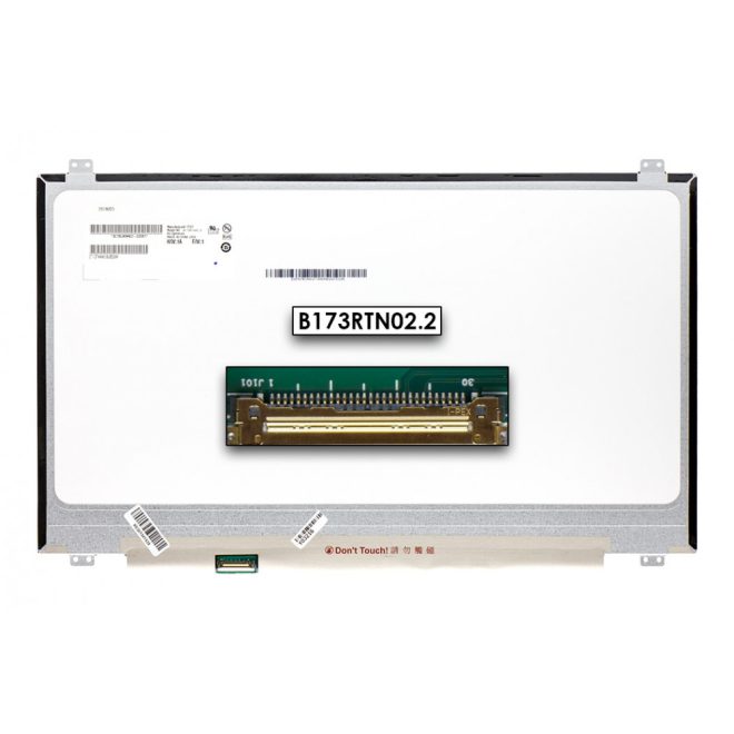 Gyári új fényes 17.3' HD+ (1600x900) eDP LED Slim kijelző (csatlakozó: 30 pin - bal)