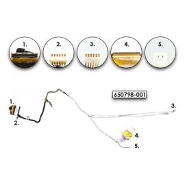   HP Pavilion DV6-6100, DV6T-6100, DV6Z-6100 használt LCD kijelző kábel (650798-001)