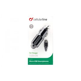   Cellularline microUSB szivargyújtós tablet/telefon töltő (5W)