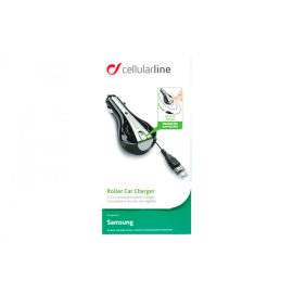   Cellularline visszacsévélhető microUSB szivargyújtós tablet/telefon töltő (5W)