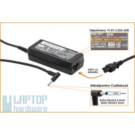 HP 14 14-AF0 19,5V 3,33A 65W-os használt laptop töltő