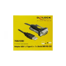   Delock USB 1.1 (apa) - Soros port (RS-232 DB9) (anya) átalakító kábellel (1.5m) (61856)