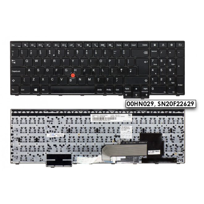 Lenovo ThinkPad Edge E550 fekete UK angol Laptop billentyűzet
