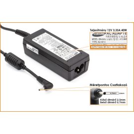   Samsung ATIV Smart PC XE700T1C 12V 3.33A 40W-os gyári új Laptop töltő