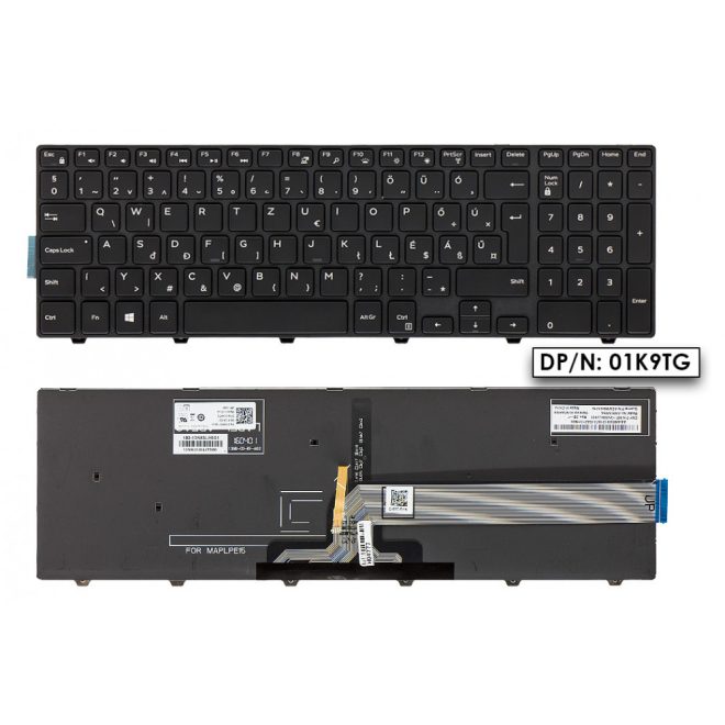 Dell Vostro 3558 fekete magyar Laptop billentyűzet