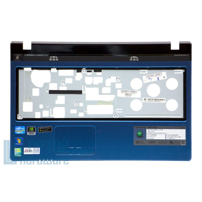 Acer Aspire 5750, 5750G, 5750Z, 5750ZG használt kék felső fedél touchpaddal (60.RFE02.001)