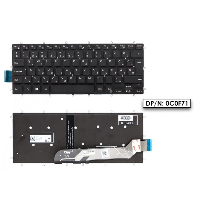 Dell Vostro 5468 fekete magyar Laptop billentyűzet