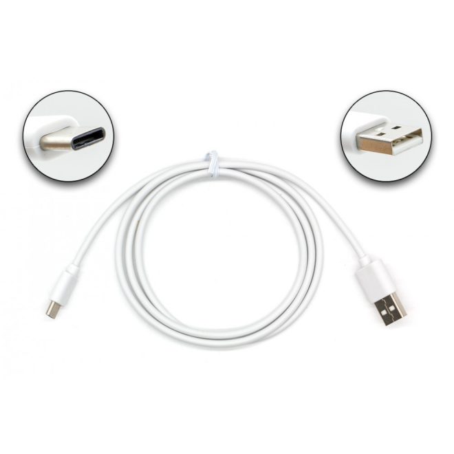 Samsung Gyári Galaxy S8, S9, S10, S20, S21, S22, S23, S24 USB to USB-C (Type-C) adat, töltőkábel kábel 1m, fehér (EP-DN930CWE)