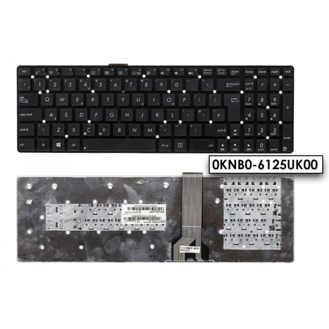 Asus X751 X751LD fekete UK angol Laptop billentyűzet