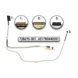   HP ProBook 650 G1, 655 G1 gyári új LCD kijelző kábel (738695-001)