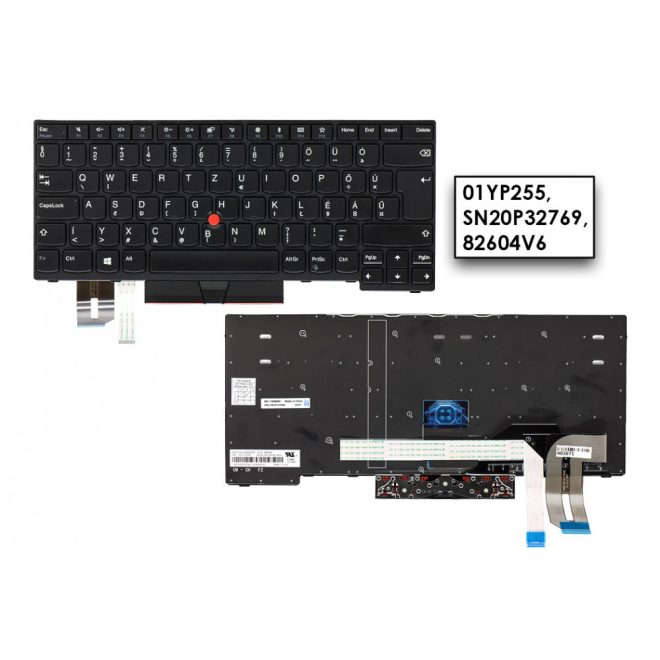 Lenovo ThinkPad L480 fekete magyar Laptop billentyűzet