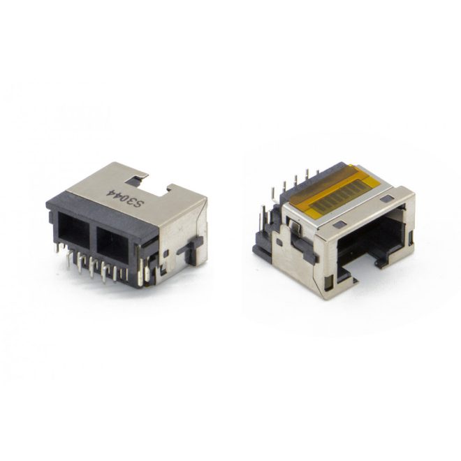 Gyári új általános RJ45 LAN csatlakozó (12 pin, LED)