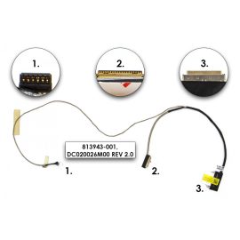   HP 250 G4, 250 G5 gyári új LCD kijelző kábel (813943-001) LVDS - NO TS
