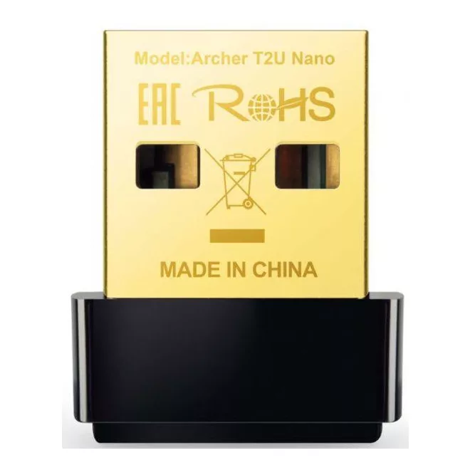 TP-LINK Archer T2U Nano USB WiFi adapter (AC600) – dual band, 200Mbps (2.4GHz) + 433Mbps (5GHz) sebességgel. Kompakt nano méret, stabil vezeték nélküli kapcsolat laptophoz és PC-hez