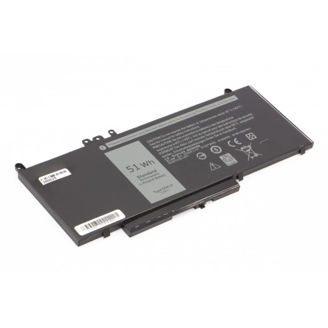 Dell Latitude E5250 Laptop Akkumulátor, új, gyárival megegyező minőségű helyettesítő, 4 cellás (5800mAh)