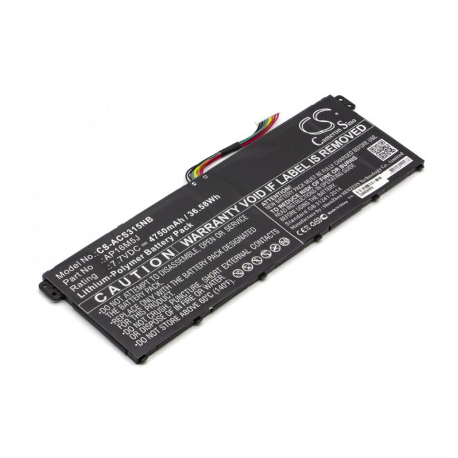 Acer Aspire A315-33-C5WK Laptop Akkumulátor, új, gyárival megegyező minőségű helyettesítő, 2 cellás (4810mAh)