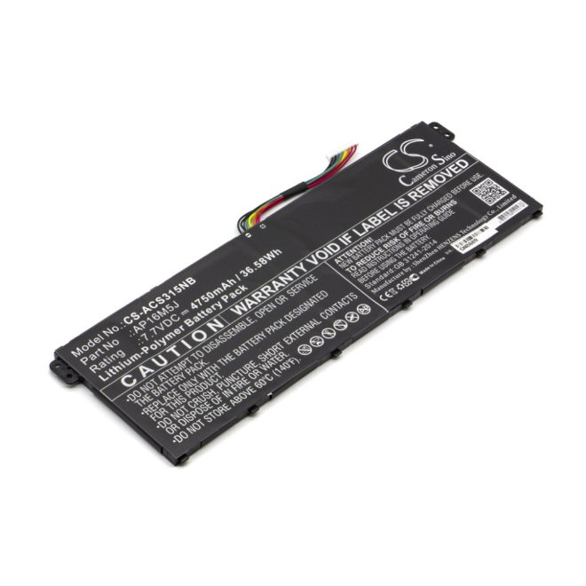 Acer Aspire A315-33-C5WK Laptop Akkumulátor, új, gyárival megegyező minőségű helyettesítő, 2 cellás (4810mAh)