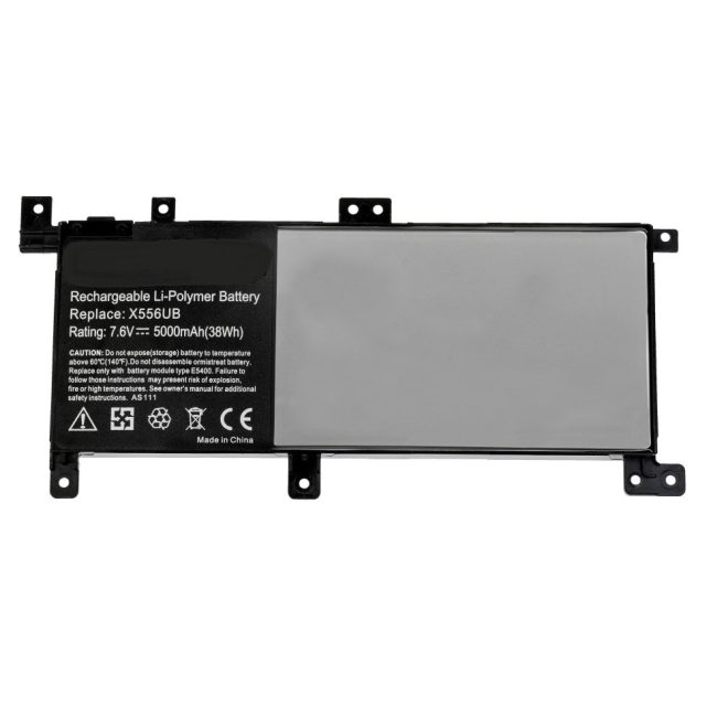 Asus X556 X556UV Laptop akkumulátor, új, gyárival megegyező minőségű helyettesítő, 2 cellás (4840mAh)
