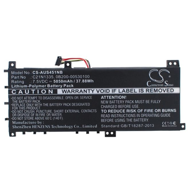Asus S451LN, K451LN helyettesítő új 3 cellás 5050mAh akkumulátor (C21N1335)