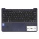 Asus EeeBook X205TA (F205TA) használt UK ANGOL kék-fekete laptop billentyűzet modul touchpaddal + hangszóróval (90NL0732-R31UK0)