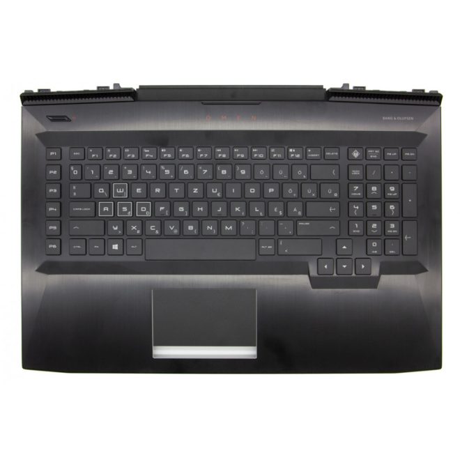 HP Omen 17-AN100, 17T-AN100 gyári új magyar háttér-világításos billentyűzet modul touchpaddal (230W, nagy Center-Pin nyílás) (L14991-211)