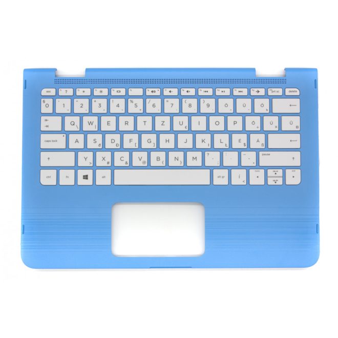HP Stream x360 11-p0 sorozathoz gyári új kék-fehér magyar billentyűzet modul (917042-211)