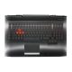 HP Omen 17T-AN0, 17-AN1, gyári új román háttér-világításos fekete-piros billentyűzet modul touchpaddal (150W, kis Center-Pin nyílás) (931690-271)