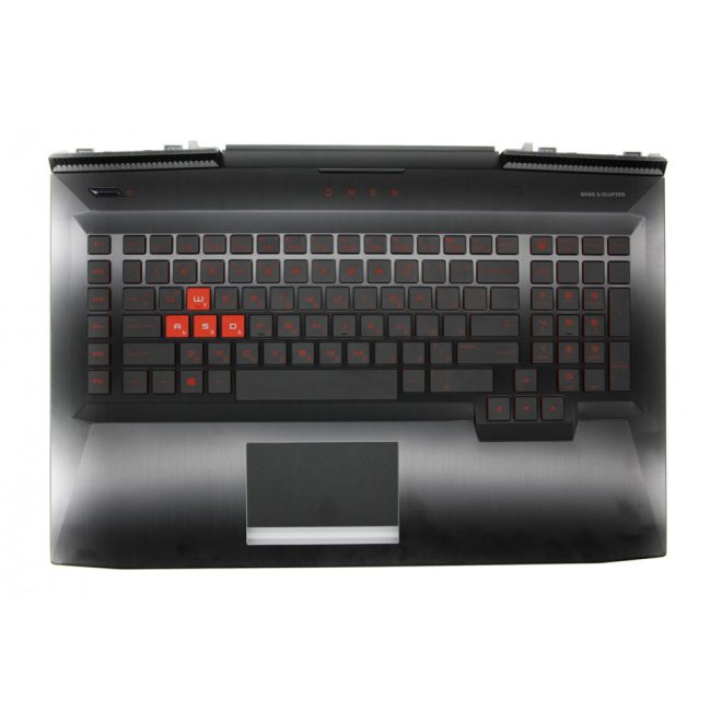 HP Omen 17T-AN100 fekete-piros bolgár / bulgár Laptop billentyűzet