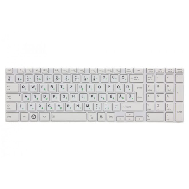 Toshiba Satellite C850D fehér magyarított Laptop billentyűzet