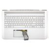 HP Pavilion 15-CC5, 15-CC6, 15-CC7, 15T-CC500 sorozathoz gyári új ezüst olasz háttér-világításos billentyűzet modul (929865-061)